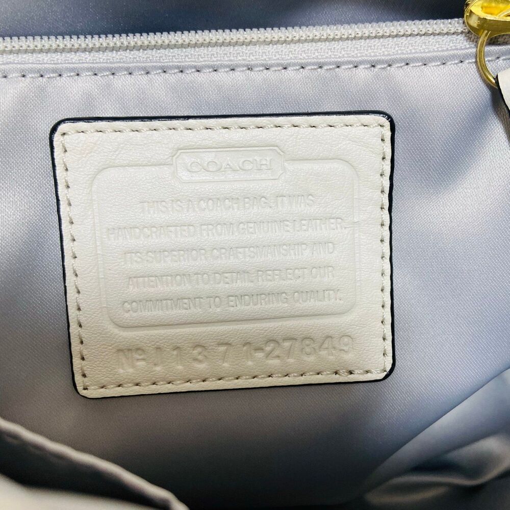 Coach Madison Two Tone Python Embossed Small Sadi… - image 11